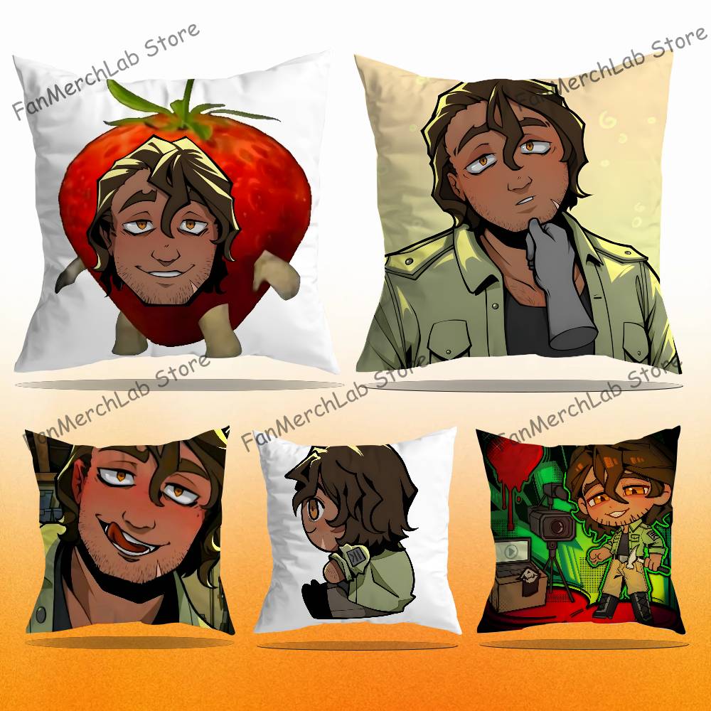 BBoyfriend to DDeath Anime Pillow Covers Cartoon Sofa Decorative Home Doublesided Printing Short Plush Cute Cushion Cover