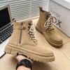 Мужская обувь осень и зима новая ретро рабочие ботинки британский стиль модная платформа повседневные ботинки Мартина с высоким верхом и боковой молнией для мужчин