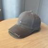 Spring Senli Soft Top Small E Letter Leather Pink Dark Purple Baseball Cap Men's and Women's Face Small Shade Cap