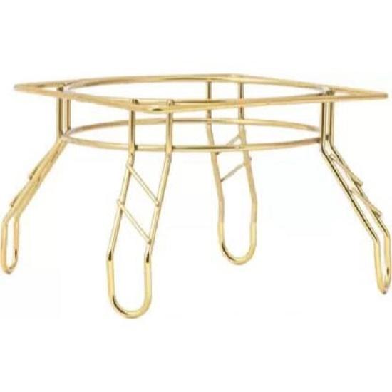 Heavy Stainless Steel Chrome Plated Fancy Water Matka and Pot Stand |Matka Kitchen Rack (Gold Finish)