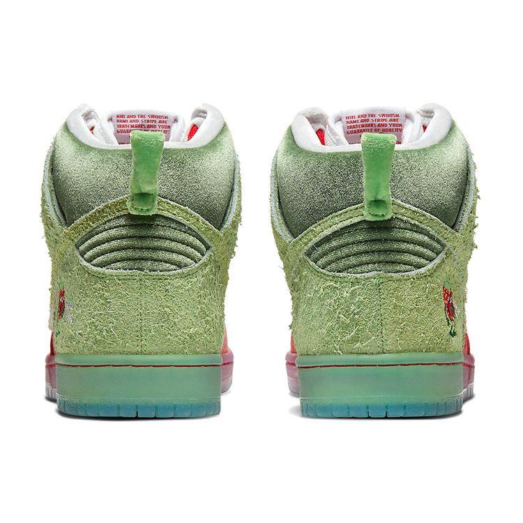 Nike Кроссовки унисекс Dunk High SB Strawberry Cough Red University-Red Spinach-Green CW7093-600