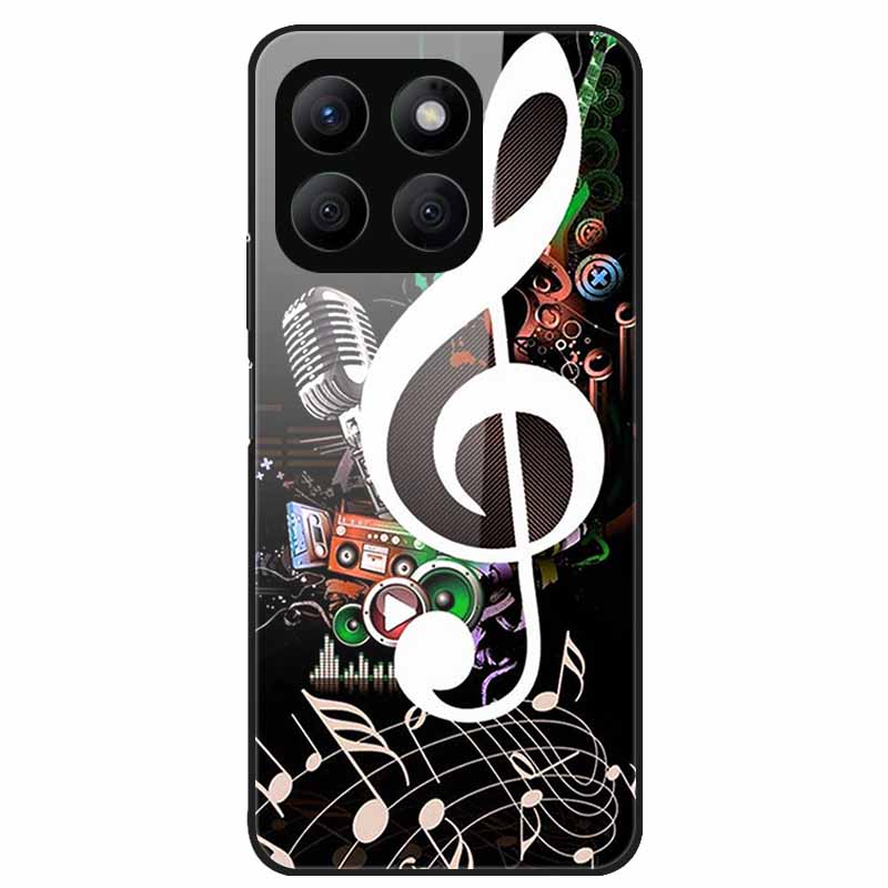 For Honor X8C Case Tempered Glass Hard PC Back Shell for Honor X8C 4G Phone Cases Bumper Covers for HonorX8C X 8C Fashion Shells