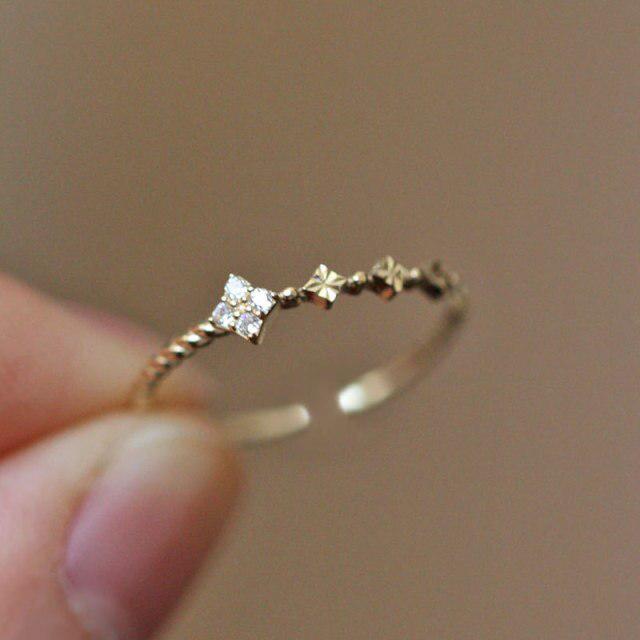 Кольцо с микро-инкрустацией из циркония в форме цветка, регулируемое, для женщин, темпераментное, для свадебного банкета