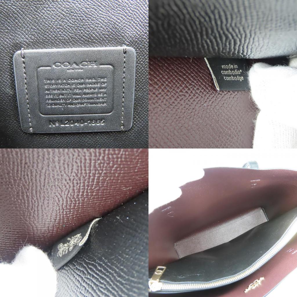 Used COACH Tote Bag Signature 1665 PVC/leather Brown black casual