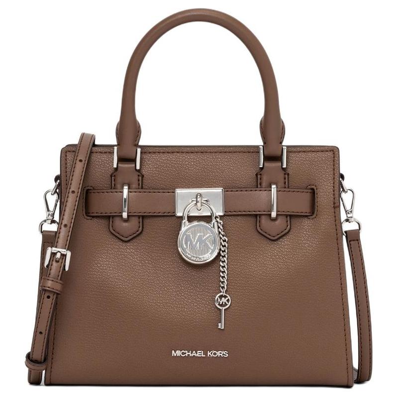 Michael Kors Бренд Hamilton Логотип Одно плечо Через плечо Сумка Маленькая Женская Коричневая