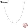 Bamoer Essential Tiny Round Beads Necklace Authentic 925 Sterling Silver 45cm Chain Link Necklaces