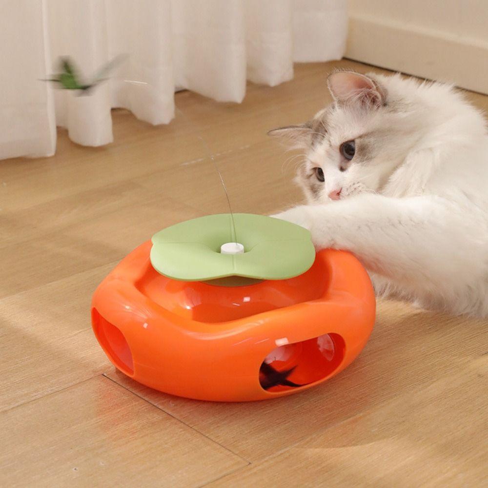 Built-in Feather Electric Cat Rotating Toy Creative Smart Pet Turntable Toy  Pet Supplies