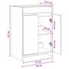 Bathroom Vanity Unit Black Oak 56 x 37.5 x 81 cm Particleboard