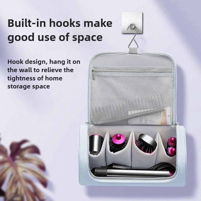 Fashion travel hair dryer, curling iron accessories, storage bag, makeup bag, random color, 1 waterproof PU storage bag