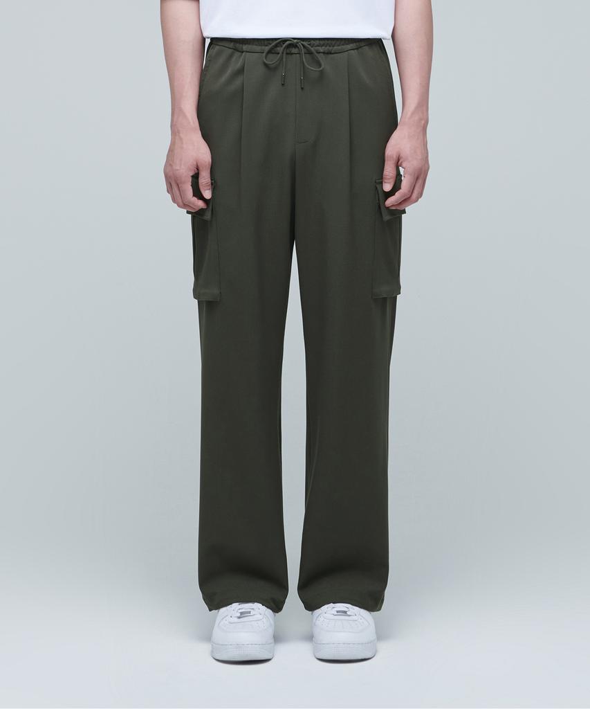 MUSINSA STANDARD Wide Banded Cargo Slacks [Dusty Khaki]