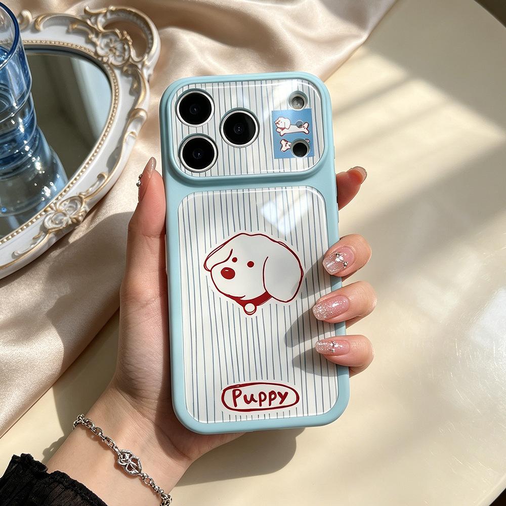 Line Puppy Чехол для мобильного телефона, подходит для iPhone 16/17 Pro Max, Нишевый, Apple 17, Защитный чехол, Премиальное ощущение, 15 Pro, Женский