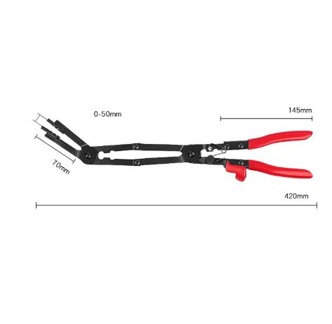 Long Reach Hose Clamp Pliers with Locking Mechanism, Extra Long Reach Hose Clamp Pliers for Hard-to-Reach Hoses