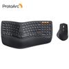 Protoarc Ekm01 Split Ergonomic Wireless Keyboard Mouse Combo With Palm Rest Rechargeable Mice Keyboard For Windows Mac Android