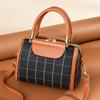 Высококачественные модные женские сумки из клетчатой кожи, дизайнерские сумки-подушки большой вместимости, женская сумка через плечо Boston