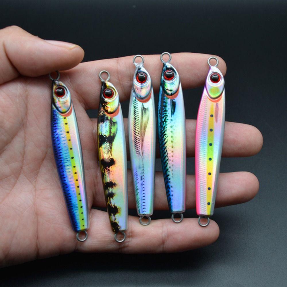 Tarpon Minnow Spinning Baits 10g 15g Lead Casting Spanish Mackerel Jig Bait Metal Fishing Lure