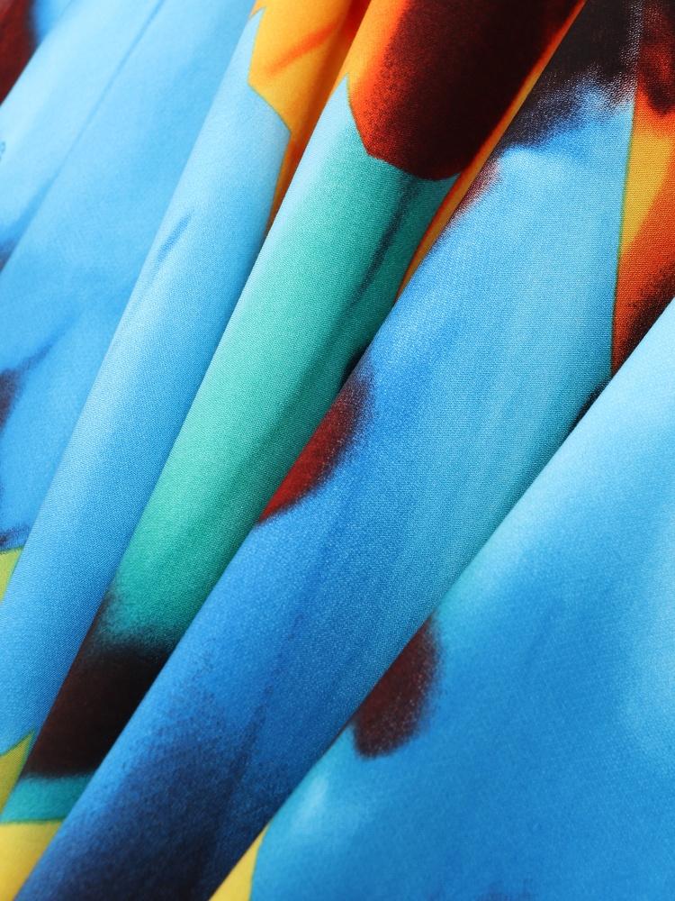 EDOLYNSA Лестный женский кафтан в богемном стиле, красочный халат, непринужденное платье больших размеров, платье Moo Moo, свежее платье, длинное платье для отпуска, наряд Q1594