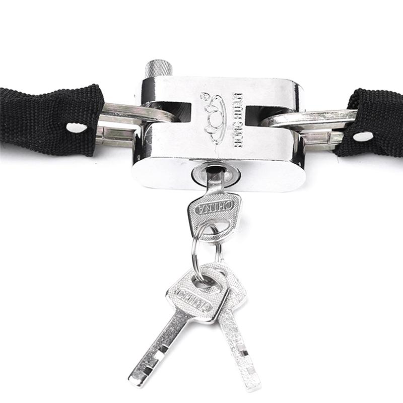 Bike Lock 8M Metal Anti-Theft MTB Road Bike Heavy Duty Safety Lock Motorcycle Padlock Bicycle Chain Lock With Key Easy To Use