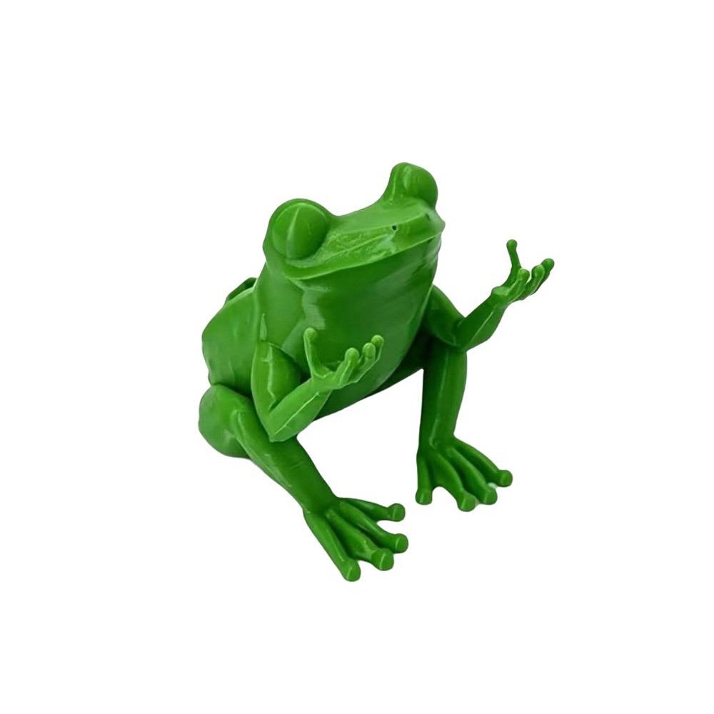 Plastic Frog Glasses Holder Green Toothbrush Stand Frog Shaped Toothbrush Holder for Living Room