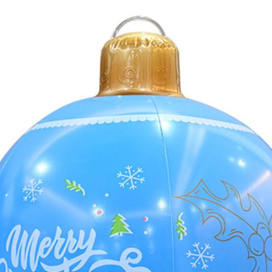 18.9 Inch Giant Inflatable Christmas Ball Outdoor Large PVC Blow Up Ball for Outside Yard Lawn Porch Decoration