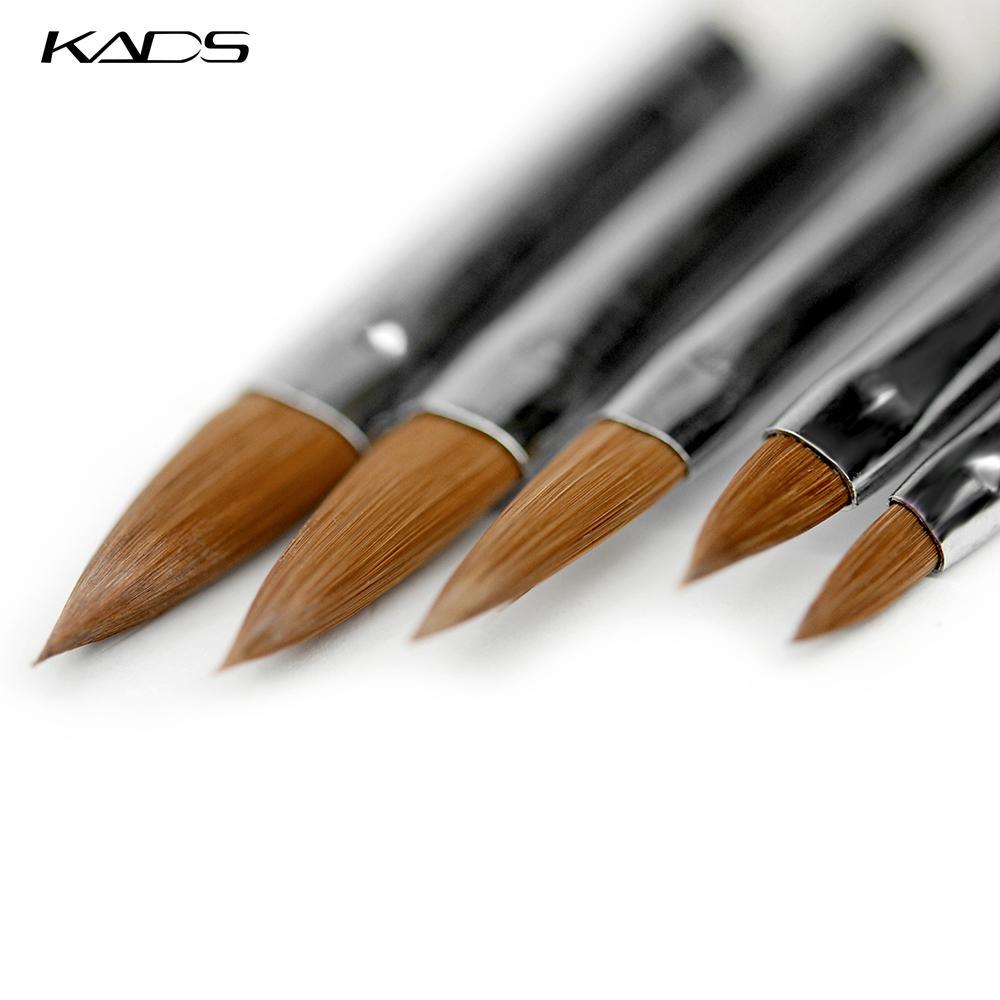 kads Акриловая кисть для ногтей Kolinsky Sable Акриловая кисть № 2#/4#/6#/8#/10# Ручка для резьбы по гелю с УФ-излучением