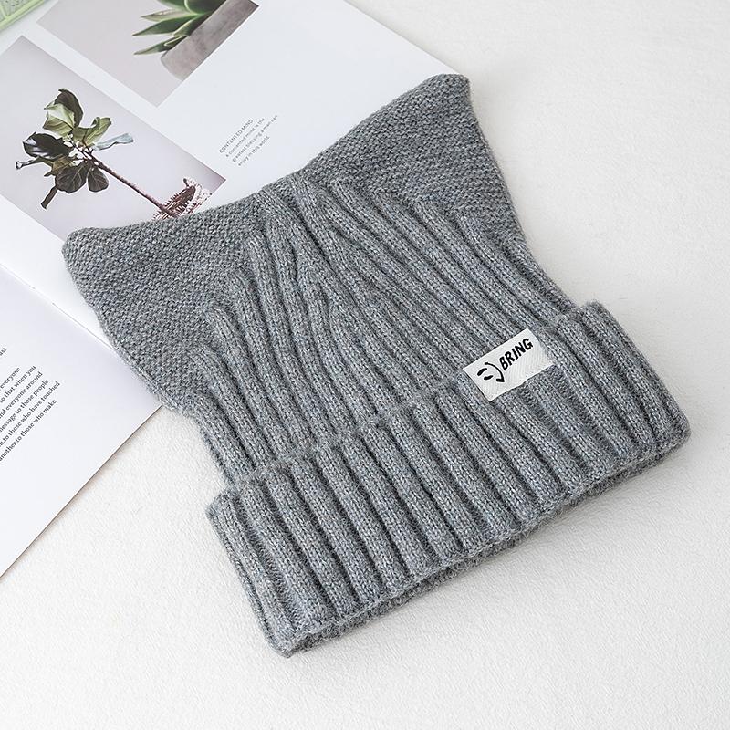 Cute Dandy Hat Cat Ear Kpop Style Beanie Hat Sweet Autumn/Winter Hats For Women Street Simple Colors Warm Hats For Girl