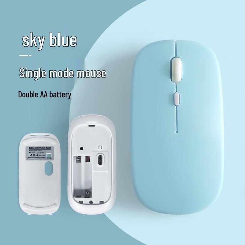 Беспроводная Bluetooth-мышь двойного режима цвета макарон для бесшумного использования с iPad, телефоном или ноутбуком