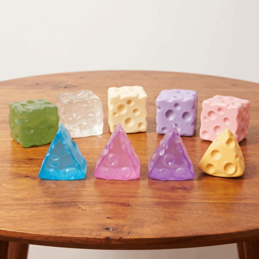 Slow Rebound Cheese Squishy Toy Soft Cheese Fidget Toy Fun Simulated Butter Squeeze Toy Kids Gift