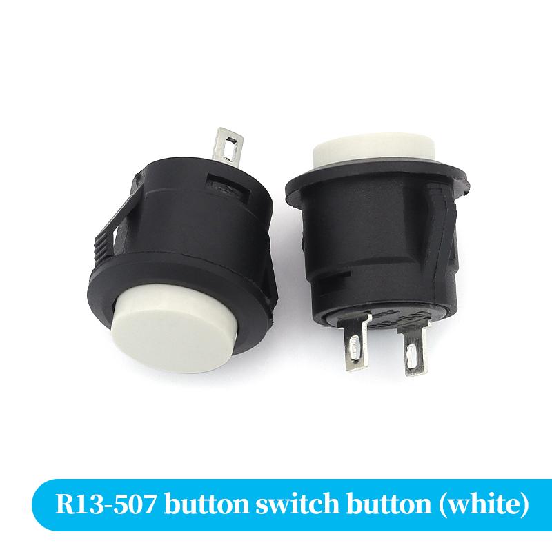 2Pcs 16mm R13 507 Plastic Snap In Momentary Switch Normally Open OFF ON Push Button