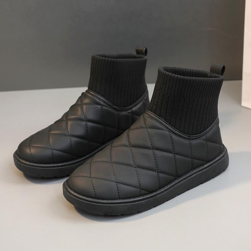 New Solid Color Snow Boots 2024 Winter Height Increasing Versatile Casual Fashion Cotton Shoes Women's Velvet Shoes