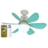 Ceiling Fan LED Lamp E27 Base 42cm Modern LED Ceiling Fan Remote Control Low Profile Ceiling Fan for Bedroom Living Room Kitchen