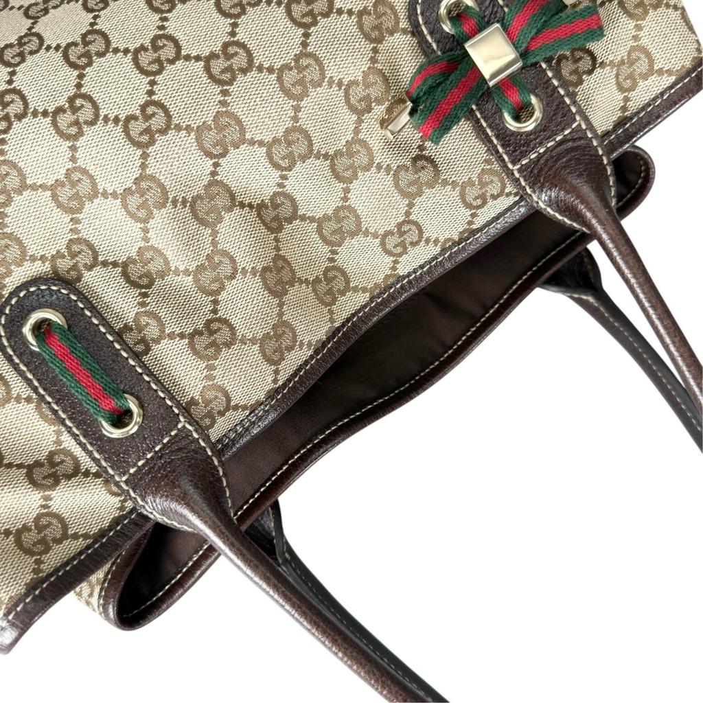 GUCCI Sherry Line Princess 163805 Tote Bag beige Women used