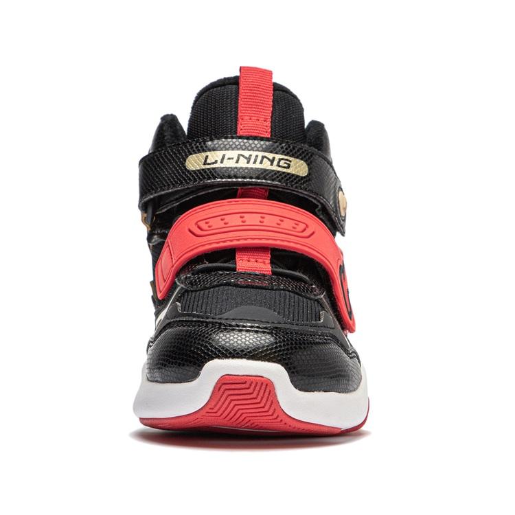 Li Ning Kids Sports Удобная нескользящая износостойкая повседневная обувь Детская повседневная обувь Черный Красный YKNT150-9