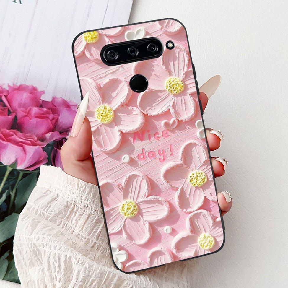 Чехол For LG V40 ThinQ Чехол-крышка Силиконовый Роскошный Модный Милый Кот Крутой Ударопрочный Бампер Корпус Для LG V405 LM-V405 LM-V409N