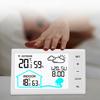 Thermohythmic Meter Wireless Weather Station with Barometer Sensor 4.4" LCD Display Indoor Outdoor Temperature Humidity Monitor