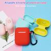 Чехол для Apple Airpods 1/2, силиконовый защитный чехол для беспроводной Bluetooth-гарнитуры с крючком