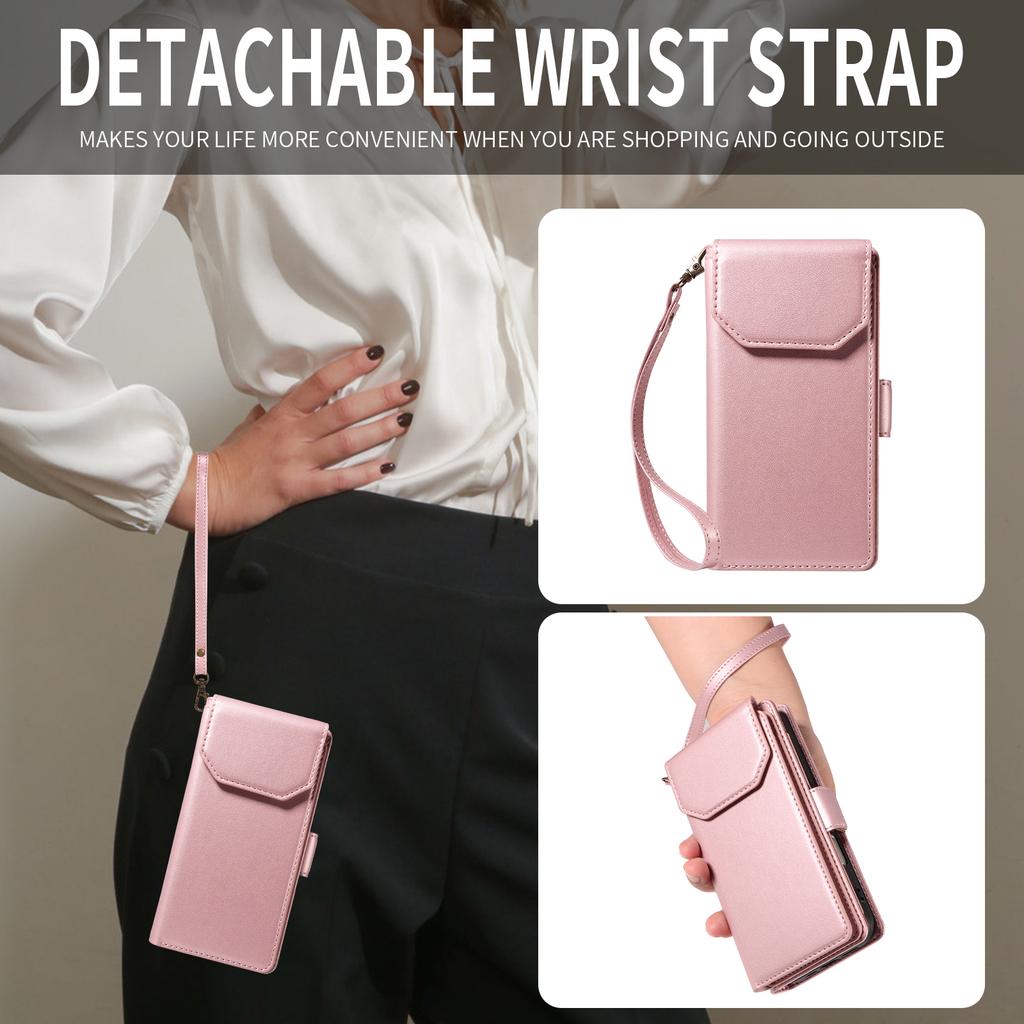 Чехол для Google Pixel 9 Pro/Pixel 9 с держателем для нескольких карт и ремешком, чехол-подставка из ПУ кожи для телефона