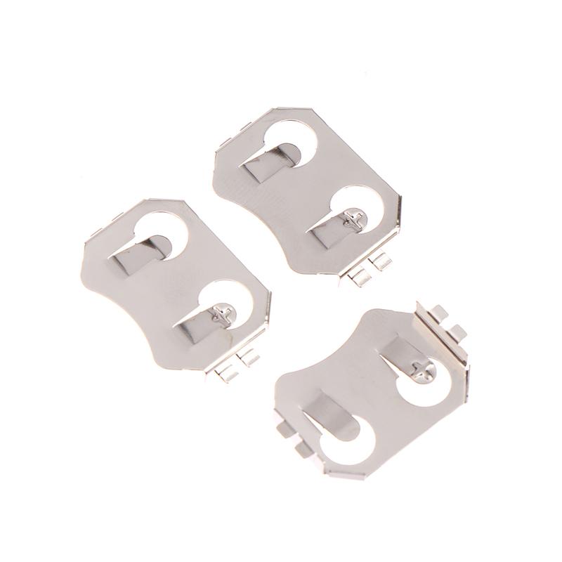 10 шт. приклеенный SMD-элемент Cr2032 держатель для батарейки-таблетки фиксатор для монеты держатель батареи поверхностный монтаж печатной платы пайка оплавлением