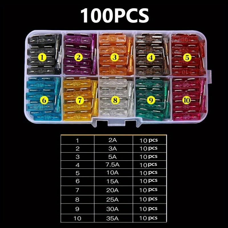 Standard Car Fuses 2A 3A 5A 7.5A 10A 15A 20A 25A 30A 35A Free Matching Choice Car Fuses Blade Fuses for RV/Truck/SUV Fuse Holders1