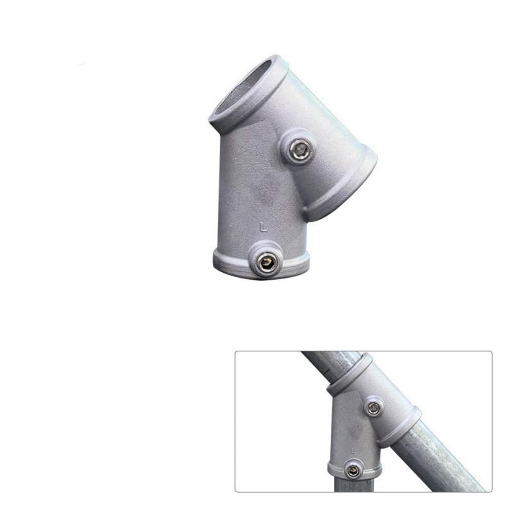 1\2''/3\4" Frame Fasteners Aluminum Alloy Steel Circular Pipe Connector Steel Tube Shelf