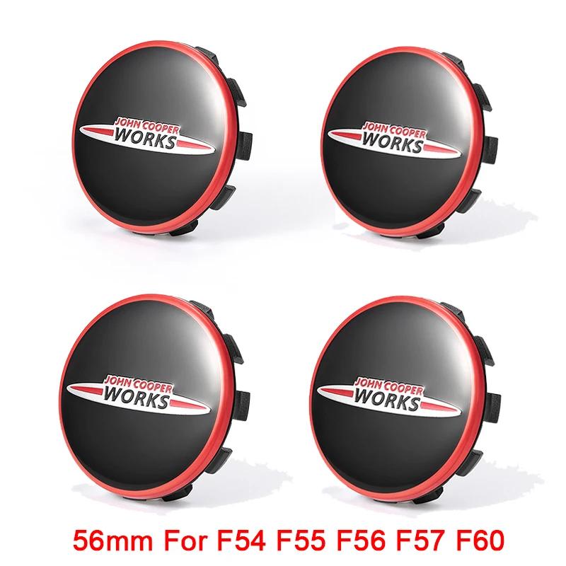 54mm 56mm Car Wheel Center Hub Cap Rim Cover Decor For MINI Cooper S JCW R55 R56 R58 R59 R60 R61 F54 F55 F56 F57 F60 Countryman TD1