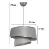 Style Asymmetric Cake Chandelier Gray Gray Fabric Silver Strip Bedroom Living Room Pendant Lamp