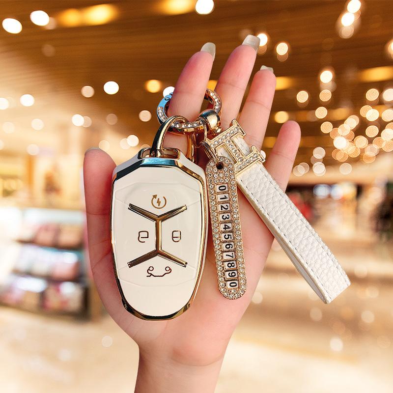 Dedicated To Lynk & Co 03 Key Set 2021 New Car 02/01 Shell Buckle All-inclusive High-end Decorative Car Creative Men and Women