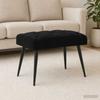 Bench with Button Tufting Black 60 x 40 x 45 cm Velvet