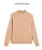 Women's 100% Pure Cashmere Soft Knit Sweater, Half-High Neck, Loose, Skin-Friendly, Slimming Base Layer
