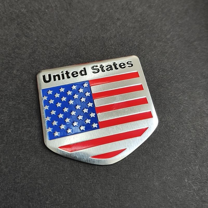 1 шт. Наклейка на автомобиль из алюминиевого сплава с логотипом флага США, металлическая наклейка на мотоцикл, наклейка для украшения кузова автомобиля