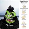 Custom Name Green Mouse Fink Blanket Lightweight Ideal Bedding Blanket Perfect for Travel, Camping, Living Rooms, Sofas, Christmas gift