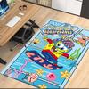 Custom Name Spongebob Squarepants Printed Carpet Rug For Office Chair Living Room Bedroom Kitchen Room Decor Gifts