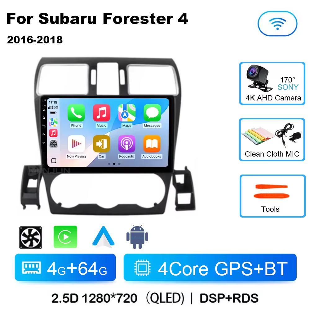 Android 14 Авто Qualcomm Автомобильное Радио для Subaru Forester 4 SJ WRX XV 2015 - 2018 Мультимедийный Плеер Навигация Головное Устройство Carplay