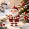 Holiday Hanging Ornaments for Family 2D Flat Acrylic Christmas Ornaments, Decorative Tree Decorations Party Supplies with Lanyard Festive Home