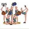 2Pcs Cheerleader Pom Poms Metallic Foil Cheerleader Pom Poms Hand Flowers with Handle for Sports Competitions Celebrations